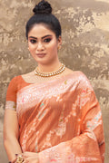 Soda Orange Cotton Saree Soda Orange Cotton Saree