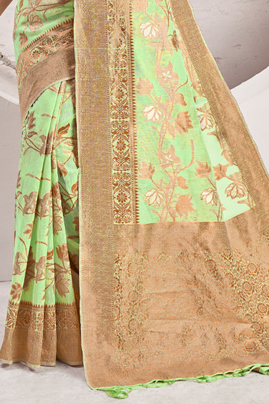 Mint Green Cotton Saree Mint Green Cotton Saree