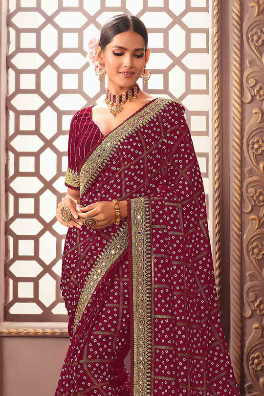 Brick Red Silk Saree Brick Red Silk Saree