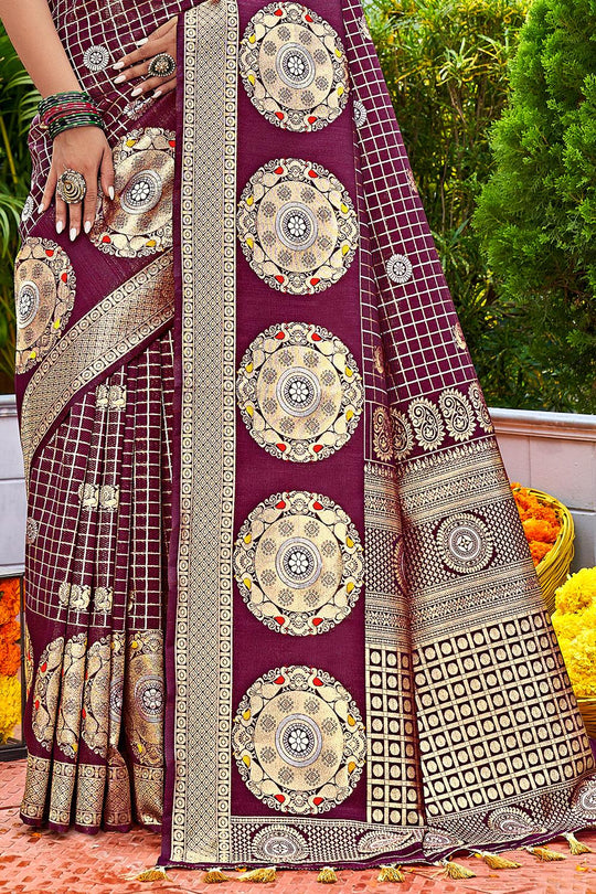 Rosewood Maroon Kanjivaram Saree Rosewood Maroon Kanjivaram Saree