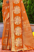 Cider Orange Kanjivaram Saree Cider Orange Kanjivaram Saree