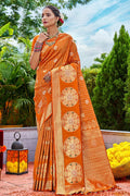 Cider Orange Kanjivaram Saree Cider Orange Kanjivaram Saree