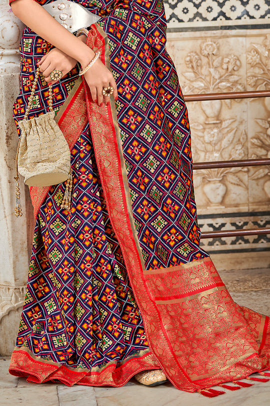 Indigo Blue Patola Saree Indigo Blue Patola Saree