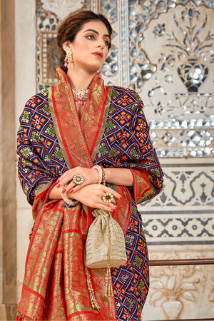 Indigo Blue Patola Saree
