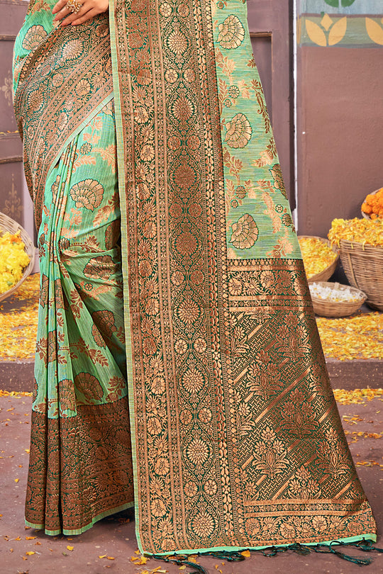 Tea Green Cotton Saree Cotton Saree Design