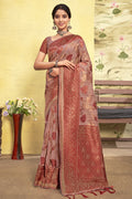 Thulian Pink Cotton Saree Cotton Saree