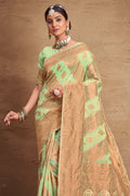 Pastel Green Cotton Saree Pastel Green Cotton Saree