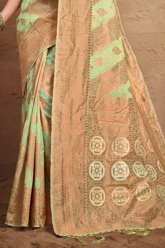 Pastel Green Cotton Saree Pastel Green Cotton Saree