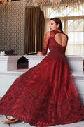 Currant Red Heavy Embroidered Anarkali Dress anarkali suit