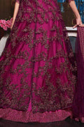 Magenta Purple Heavy Embroidered Anarkali Dress anarkali suit