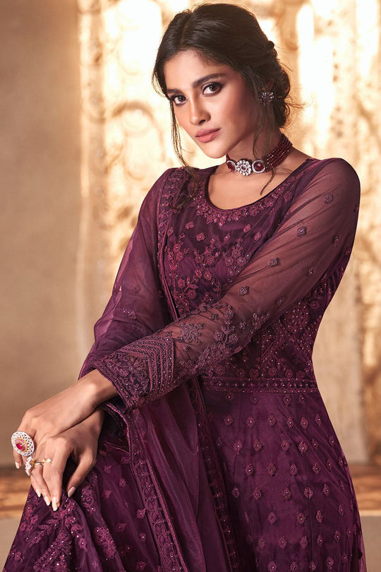 Mulbery Purple Anarkali Dress anarkali dress