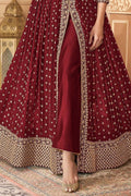 Sangria Red Anarkali Dress anarkali suit design