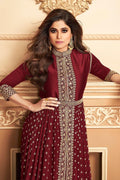 Sangria Red Anarkali Dress anarkali dress