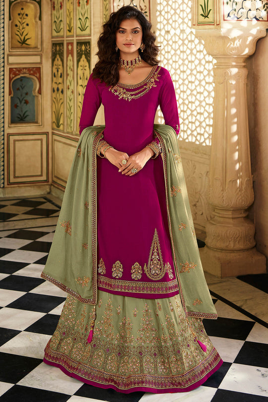Magenta Purple Anarkali Suit anarkali suit