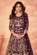 Mulberry Puprle Anarkali Suit anarkali suit
