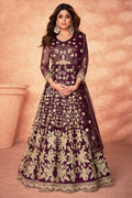Mulberry Puprle Anarkali Suit purple anarkali suit