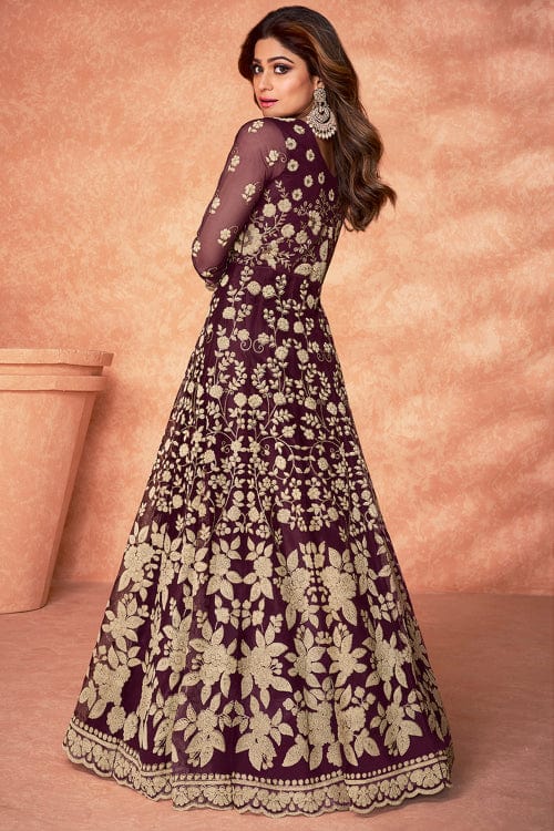 Mulberry Puprle Anarkali Suit anarkali suit design