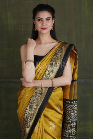Mellow Yellow Banarasi - Chanderi Saree