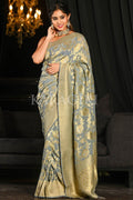 Bright Grey Khaddi Georgette Banarasi Saree Banarasi Khaddi Georgette Saree Bright Grey Khaddi Georgette Banarasi Saree saree online