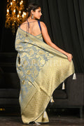 Bright Grey Khaddi Georgette Banarasi Saree Banarasi Khaddi Georgette Saree Bright Grey Khaddi Georgette Banarasi Saree saree online