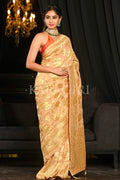 Buff Beige Khaddi Georgette Banarasi Saree Banarasi Khaddi Georgette Saree Buff Beige Khaddi Georgette Banarasi Saree saree online