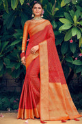Candy Red Banarasi Patola Saree Banarasi - Patola Saree Candy Red Banarasi - Patola Saree saree online