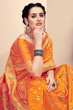 Banarasi - Patola Saree Gold Yellow Banarasi - Patola Saree saree online