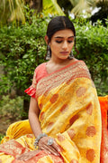 Butter Yellow Designer Banarasi Saree silk sarees