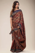 Caramel Brown Tanchoi Banarasi Saree banarasi saree online