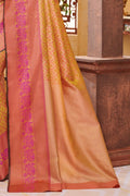Light Yellow Zari Woven Banarasi Saree banarasi saree for wedding