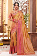 Light Yellow Zari Woven Banarasi Saree banarasi saree