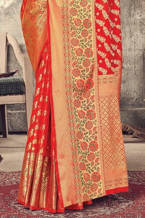 Merlot Red Banarasi Saree banarasi saree price