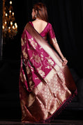 Mulberry Purple Banarasi Saree banarasi silk saree