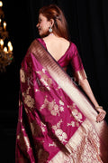 Mulberry Purple Banarasi Saree silk saree online