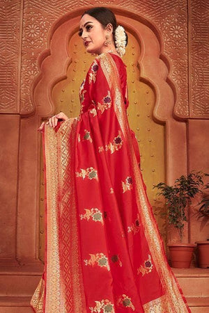 Banarasi Saree Persian Red Banarasi Saree saree online