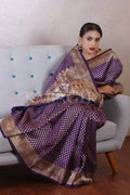 Plum Purple Banarasi Saree banarasi saree price