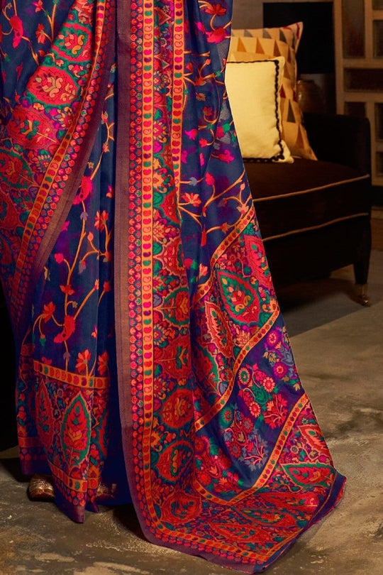 Space Blue Banarasi Saree Space Blue Banarasi Saree