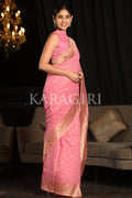 Taffy Pink Banarasi Saree silk sarees