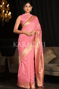 Taffy Pink Banarasi Saree silk sarees online