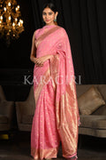 Taffy Pink Banarasi Saree silk saree