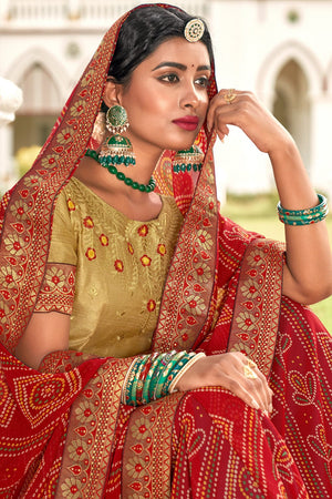bandhani saree