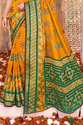 Chrome Yellow Brasso Saree designer saree