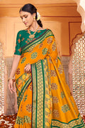 Chrome Yellow Brasso Saree fancy saree