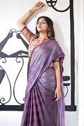 Purple Brasso Saree brasso saree