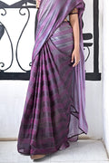 Purple Brasso Saree fancy saree