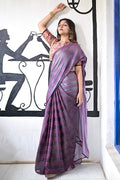 Purple Brasso Saree purple saree