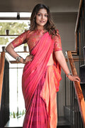 Red Brasso Saree brasso saree