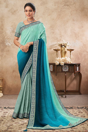 Multicoloured Chiffon Saree