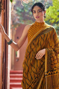 Dijon Yellow Zari Woven Cotton Linen Blend Saree Cotton - Linen Saree Dijon Yellow Zari Woven Cotton Linen Saree saree online