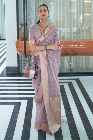 Amethyst Purple Cotton Saree
